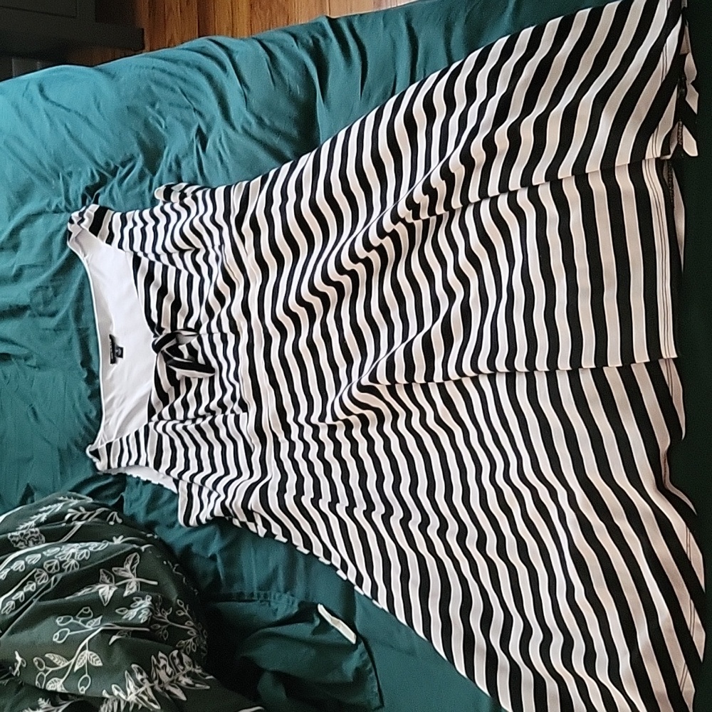 Torrid stripped black/blue and white